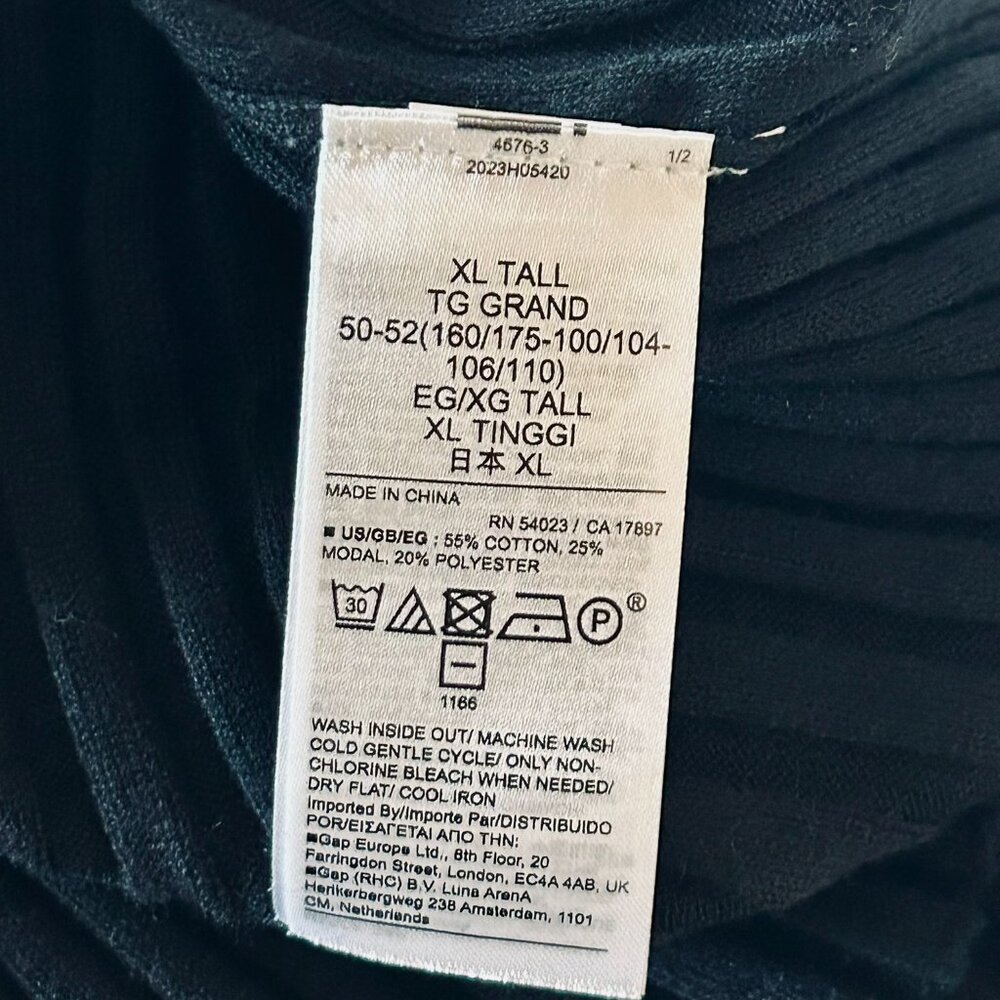 Gap Ribbed Stretch Tank in BLack Size XL Tall (NWT) - Picture 4 of 4